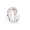 D.Icon White Ceramic, Pink Gold and Diamond Ring